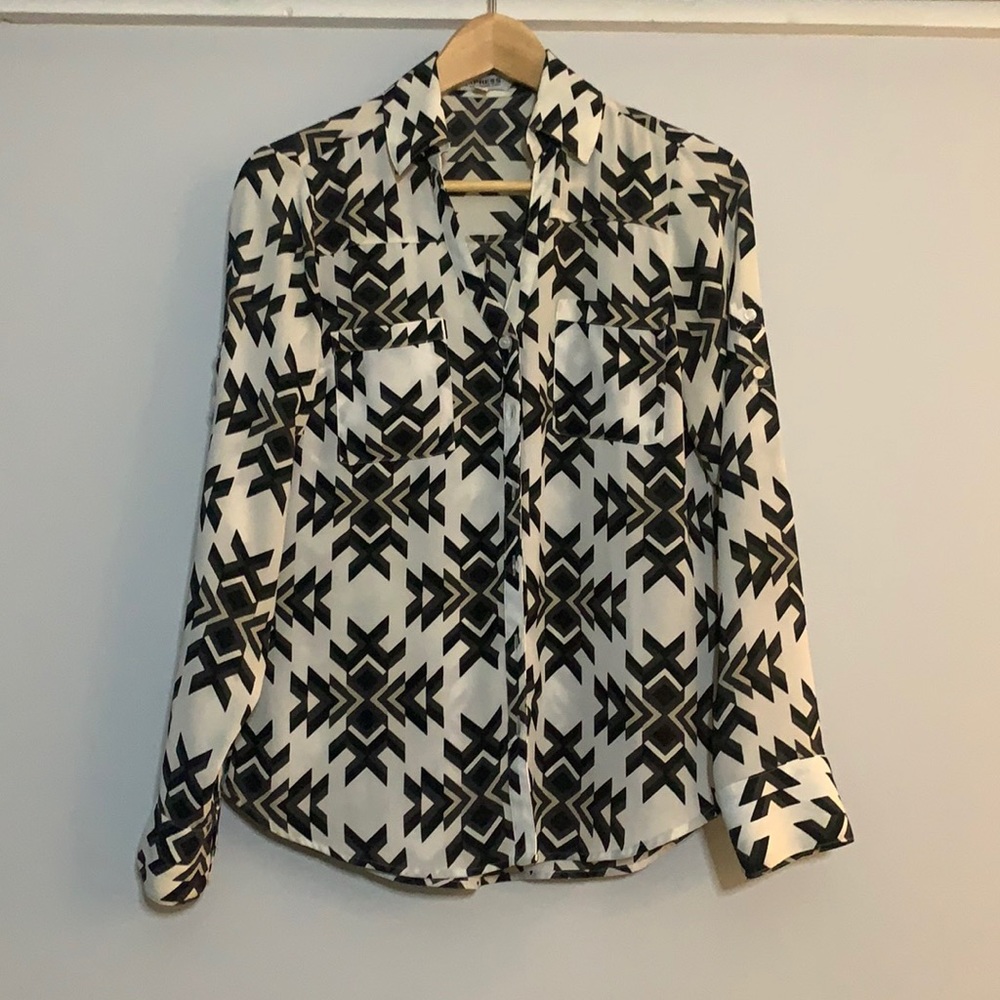 Aztec Print Portofino Shirt